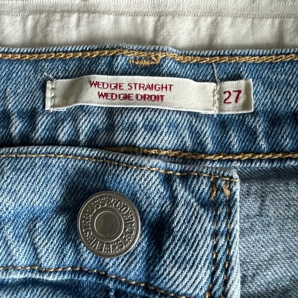 Levi’s Wedgie Cropped Straight Leg Jeans - Size 27 Length 25 - Picture 3 of 7
